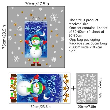 Jouluikkunatarra Ikkunan staattiset tarrat STYLE 4 STYLE 4