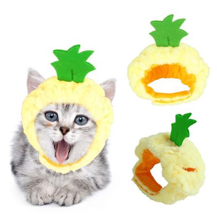 Hundehovedbeklædning og kæledyr hovedbeklædning, paryk, kat Halloween kostume Pineapple