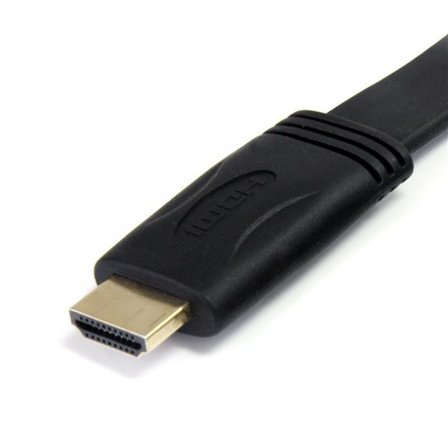 StarTech 5m Flat High Speed HDMI Cable with Ethernet Ultra HD 4kx2k - HDMI-kabel med Ethernet - 5 m
