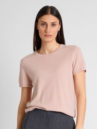 Kashmina - Kashmir t-shirt "Fresh" - rose glow - Size XL