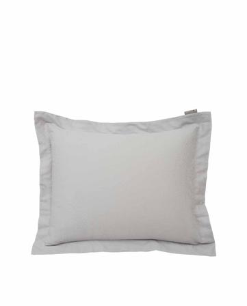 Lexington Hotel sateen pillowcase in gray jacquard