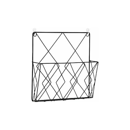 Riippuva lehtiteline Metallilehtiteline, Sanomalehtiteline Sanomalehtikori Seinälle kiinnitettävä lehtiteline 2 koukkulla lehdille, kirjoille ja