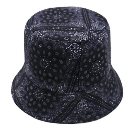 Farfi Fashion Kvinders Paisley Cashew Print Udendørs Foldbar Vendbar Solhat Spandhat