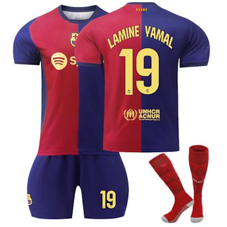 Lamine Yamal 19 Barcelona 24-25 kotipaita uusin jalkapallopaita aikuisille ja lapsille uuteen kauteen 9-MP