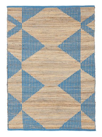 Dywan Wewnętrzny I Zewnętrzny Mały Zack - Beżowy/Niebieski 120X180