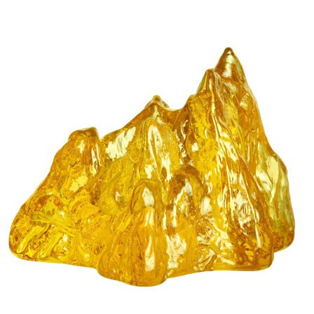 Kosta boda The Rock lyslykt 9 cm, gul