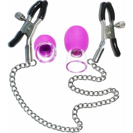 Justerbar Metal Brystvorteklemmer Halskæde Underholdningskæde Klips til Kvinder/Mænd Ikke-Piercing Brystvorteklemmer Clip On Brystvorteringe Dekorativ