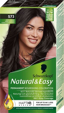 Schwarzkopf Natural & Easy Hårfarve 573 Mørk Askebrun, Hår, Hårfarve, Permanent Hårfarve