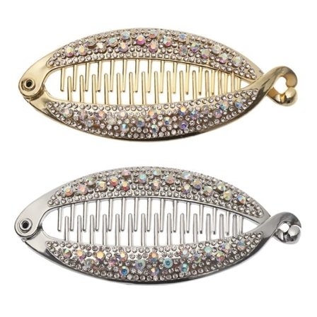 2 kpl Kristallinen Hiussolki Banaani Klipsi Poninhäntä Hiussolki