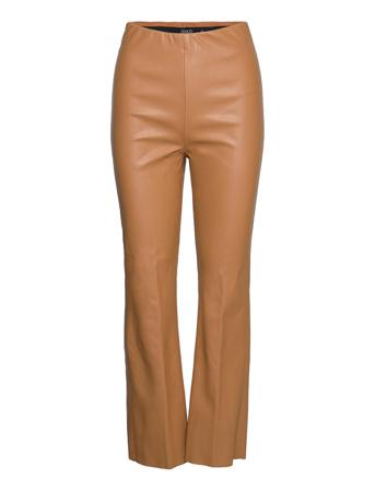 Slkaylee Pu Kickflare Pants Trousers Leather Leggings/Bukser Orange Soaked In Luxury