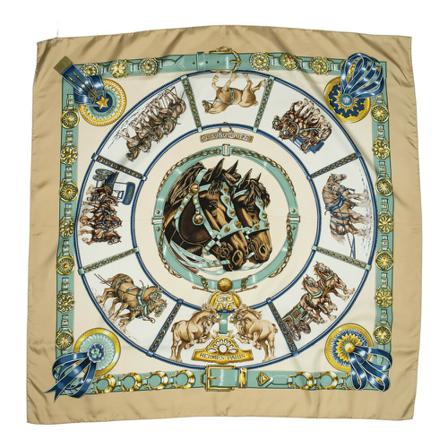 Hermès Vintage, Pre-owned Scarf Beige, Dames, Maat:ONE Size