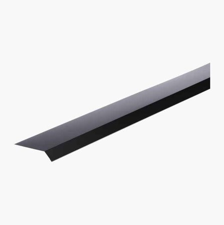 Biltema - Takdrenering bunnplate 2m i svartlakkert varmforsinket metall, HBP Ytterlag, oppfyller NS-EN 612 and NS-EN 1462 standarder