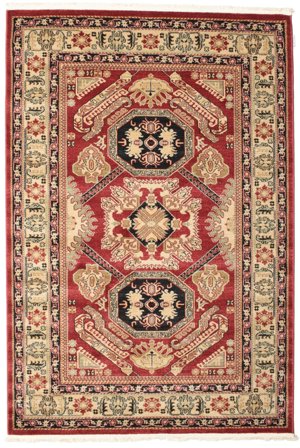 Kazak Mirvan 160X230 Rouge/Beige Tapis