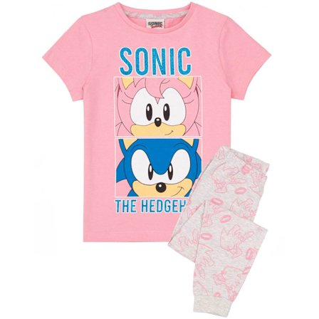 Sonic The Hedgehog Pyjamas för flickor 4-5 år Rosa/Grå