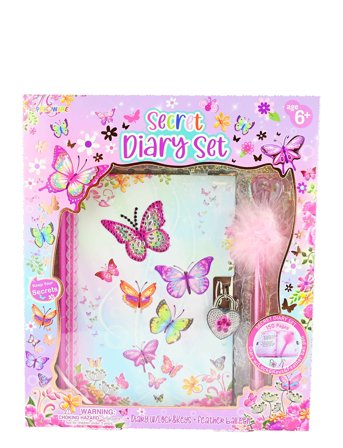 Robetoy Diary Set W Feather Pen - Multi/patterned - ONE SIZE
