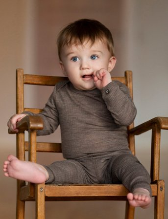 Smallstuff Legging, Nature Drop Needle, Merino Wool - Brown - 44