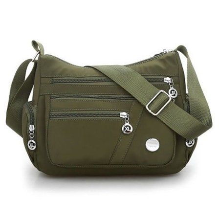 Vedenpitävä Nylon Yhden Olkapään Crossbody Käsilaukku ArmyGreen - Perfet ArmyGreen_tfrf