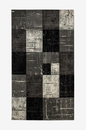 KM Home - Matto London - Musta - Sileät matot - 80X350 - - Homeroom