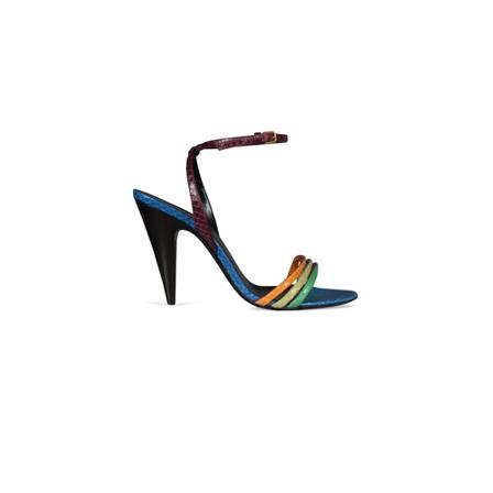 Saint Laurent, Sandals Czarny, Kobieta, Rozmiar: 37 EU