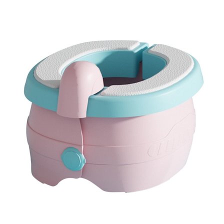 Baby Barn potta Vikbar barnpotta ROSA PVC MATTA PVC