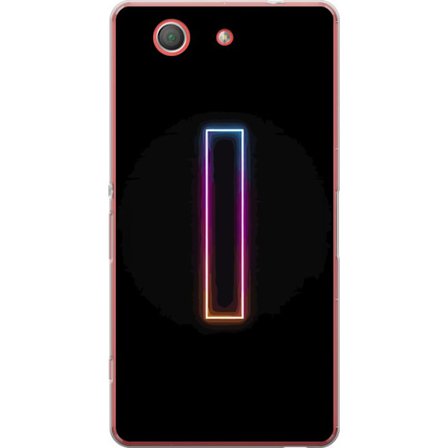 Kompatibelt Mobildeksel til Sony Sony Xperia Z3 Compact Minimalistisk neonbokstav I i regnbuefarger mot mørk bakgrunn