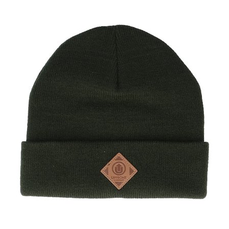 Upfront - Vert cuff Bonnet - Kids Official Patch Army Green Cuff @ Hatstore