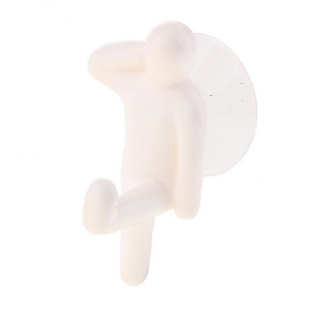 2x farverig Håndklædeholder Hænger Sugekop Kroge Til Badeværelse Køkken Hvid RBC