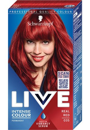 Schwarzkopf LIVE Intense Color Hårfarve 35 Real Red, Hår, Hårfarve, Permanent Hårfarve