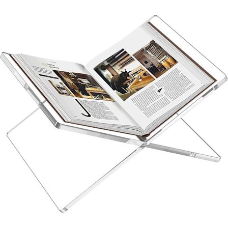Gennemsigtig akryl bogstøtte, akryl bogstøtte til kogebogsdisplay, robust bogstativ på skrivebordet