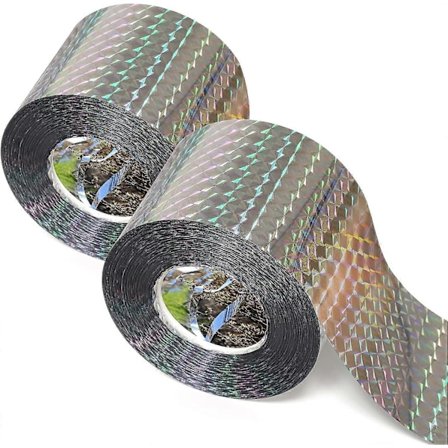 Fågelskrämma Tejp (700FT), Reflekterande Tejp Håller Fåglar Borta Utomhus, Dubbelsidig Fågelblinktejp, Skrämmer Gäss, Duvor