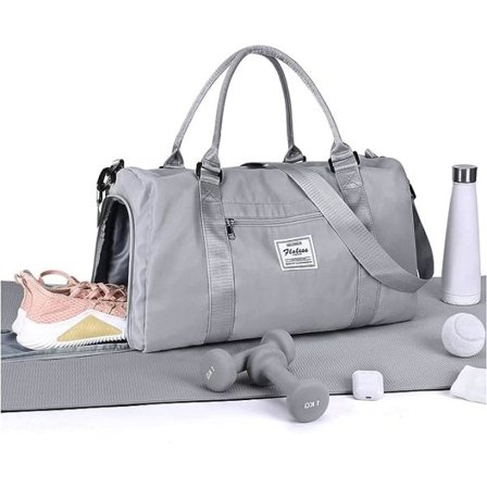 IC Gymveske Dame og Herre med Skopose og Våtpose, Reiseveske for Kvinner for Fly, Sportgymvesker Svømming Yoga, Vanntett