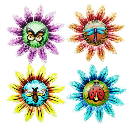 Metall Blomväggdekor Blomma Metallblommor Väggkonst Metall, ZQKLA