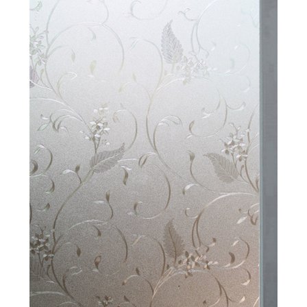 (50x200cm) Anti-Peek Ikkunakalvo Kukka Kaiverrettu Ikkunakalvo Himmeä Kalvo Yksityisyyden Lasin Repositio