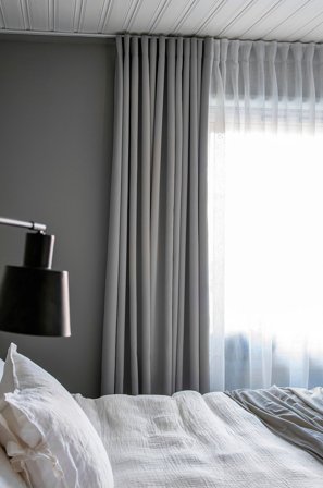 Hasta - Verho Svala (recycle) 132x250 cm - Harmaa - Lenkkiverhot - 132X250 - - Homeroom