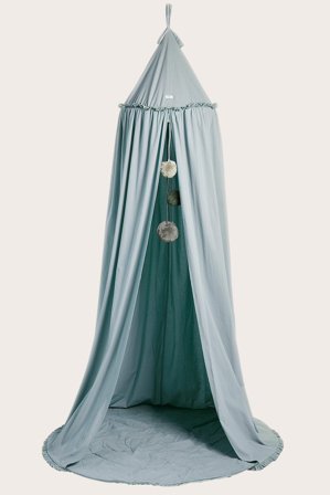 Newbie | Lesetelt med pomponger | Lyseblå