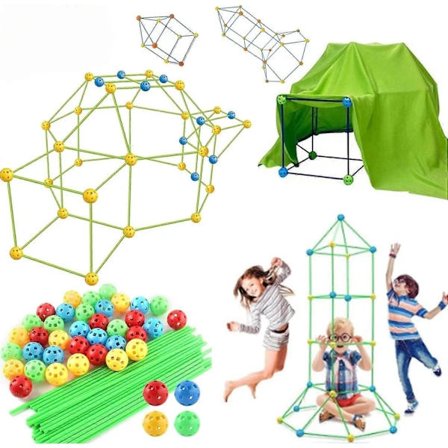 [CA] 121 dele Kreativt Fort Legetøj Bygbar Børnelegetøj DIY Fort Børns Byggesæt