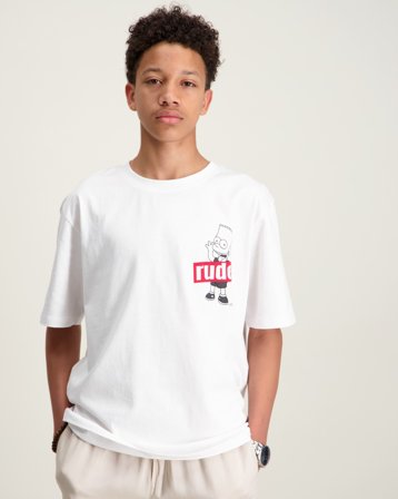 LMTD NLNJAGER SIMPSONS SS L TOP VDE Hvit T-skjorter Gutt - Kids Brand Store