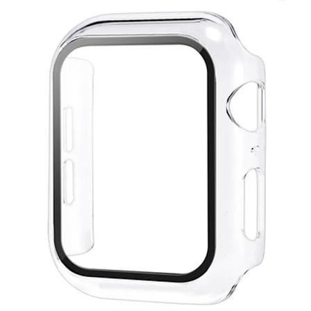 Karkaistu lasi Apple Watch 9 8 7 6 5 SE - Kova PC-puskuri Näytönsuoja Kotelo iWatch 45mm 41mm 44mm 40mm 38 42mm Transparent 41mm series 7 8 9