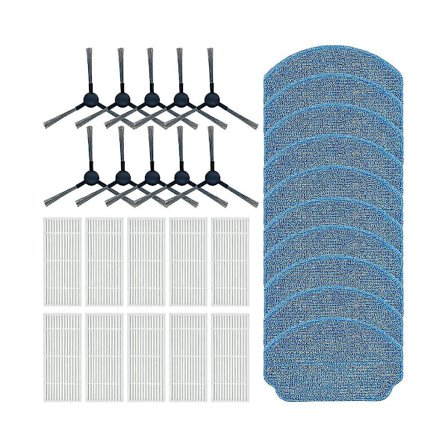 Tilbehør til robotstøvsuger og mopp BR150/BR151 2-i-1: Sidebørster, HEPA-filtre, moppkluter