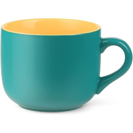 650ML/22OZ Stor Keramik Kaffeemugg, Stor Tekopp för Kontor och Hem, Diskmaskin och Mikrovågsugn Säker