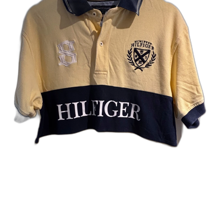 Gul och marinblå Hilfiger piké