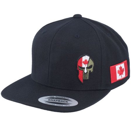 Army Head - Svart snapback Keps - Canada Army Skull Black Snapback @ Hatstore