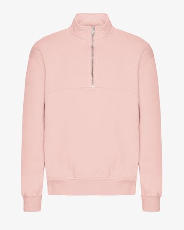 Organic Quarter Zip - Faded Pink - Male - L - Sustainable material - Ethical production