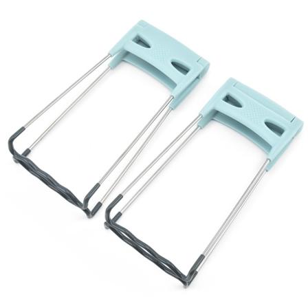 2 Foldbare Varme Tallerkener Tænger Rustfrit Stål Skål Løfter Clips Anti-s