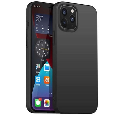 Fodral för iPhone 12 Mini - E.F.CONNECTION - Mjuk silikon - Ultra tunn - TPU skydd - Svart