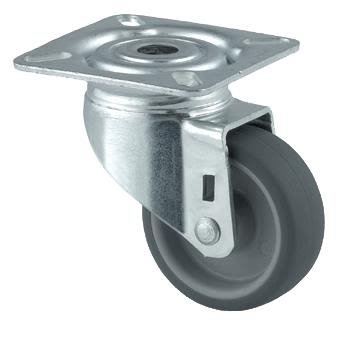 Tente 2470PJI050P40 Leddhjul termogummi, plate 60 x 60 mm 50 mm, Garasjeinnredning & oppbevaring