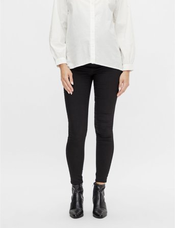 Mamalicious Mllucy Black Slim 7/8 Pant A. Noos - Black - L
