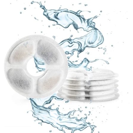 Kattvattenfontänfilter, 6 Kattfontänfilter, Kattvattenfontänfilter, Filter Innehåller Aktivt Kol och Jonbytesharts