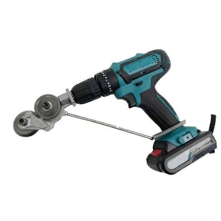 Elektrisk Drillplatekutter Dobbelthode Platemetall Nibbler Kutter Kompatibel Kutte Stål/Legering/Pla