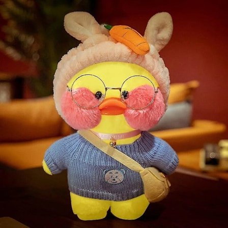 30 cm Søt Lalafanfan Cafe And Plussleketøy Kawaii Lalafanfan And Dukke Myk Utstoppet Dyr Plusspute Bursdagsgaver Til Barn 25-30 cm